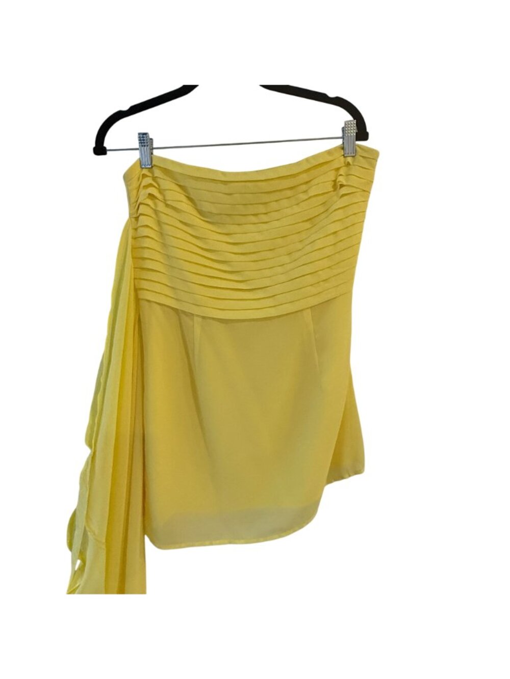 Hello Molly M Celebrating Love Maxi Dress Yellow Frill Strapless Sheer Fairycore - Picture 13 of 16
